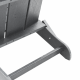 Sonata H Сгъваем Adirondack стол Светло сиво 74.5x80.5x90 см HDPE