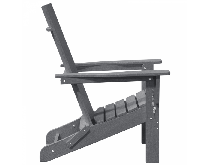 Sonata H Сгъваем Adirondack стол Светло сиво 74.5x80.5x90 см HDPE
