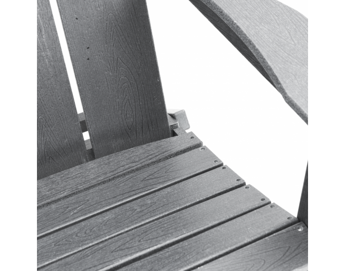 Sonata H Сгъваем Adirondack стол Светло сиво 74.5x80.5x90 см HDPE