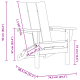 Sonata H Сгъваем Adirondack стол Светло сиво 74.5x80.5x90 см HDPE
