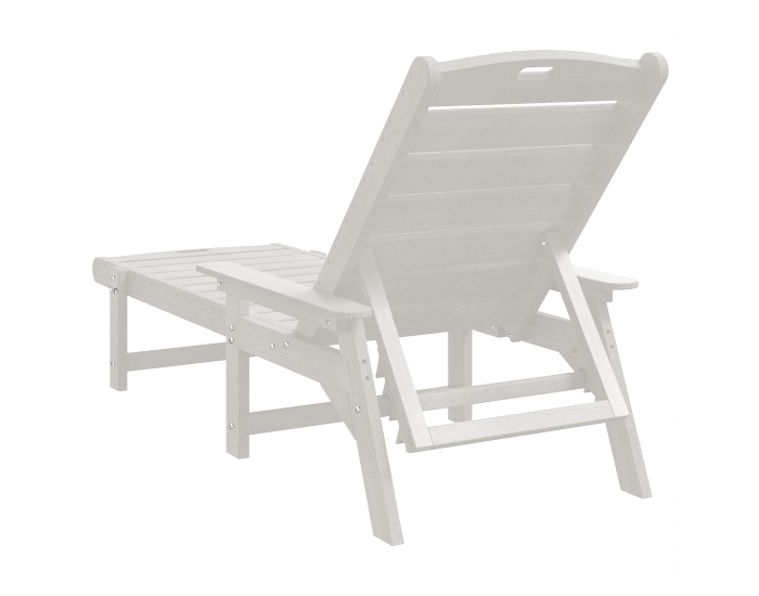 Sonata H Шезлонг Бял 53x162x98.5 см HDPE