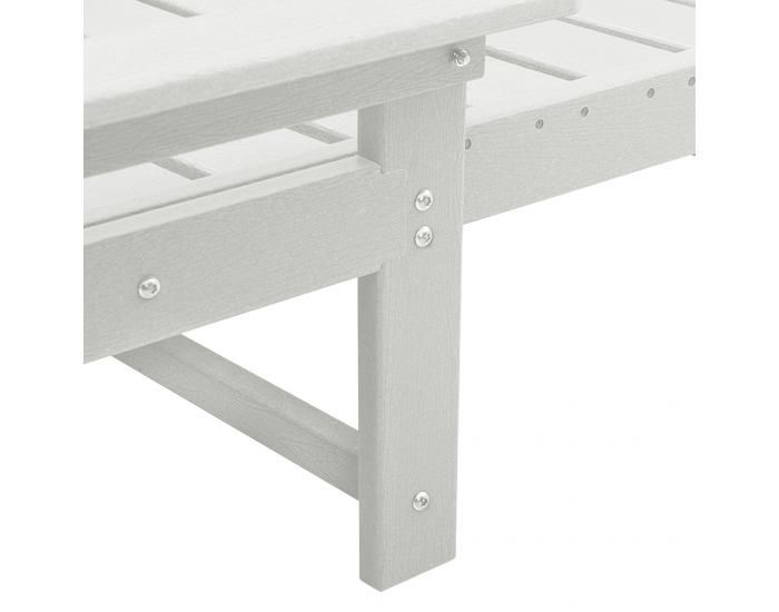 Sonata H Шезлонг Бял 53x162x98.5 см HDPE