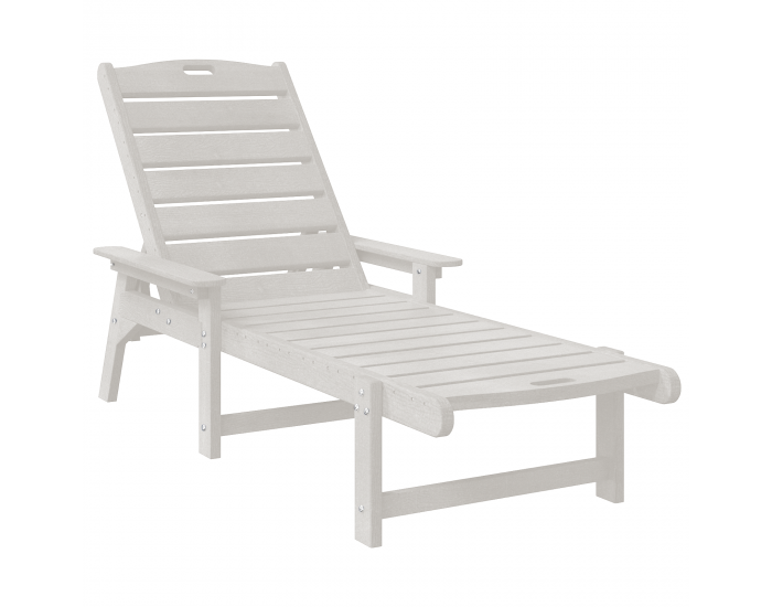 Sonata H Шезлонг Бял 53x162x98.5 см HDPE