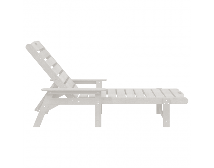 Sonata H Шезлонг Бял 53x162x98.5 см HDPE