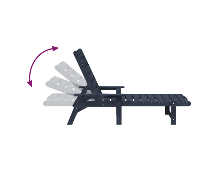 Sonata H Шезлонг Нейви син 53x162x98.5 см HDPE