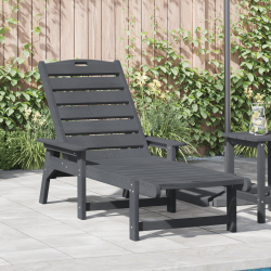 Sonata H Шезлонг за слънце Светлосив 53x162x98.5 см HDPE - Градински столове