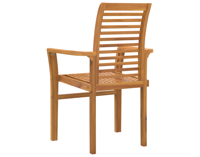 Sonata H Стекващ Градински Стол 2 бр Масивно Дърво Тик