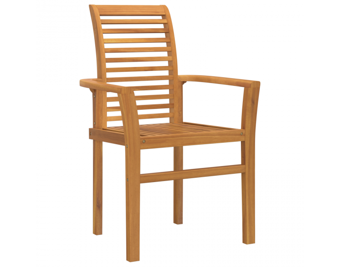 Sonata H Стекващ Градински Стол 2 бр Масивно Дърво Тик