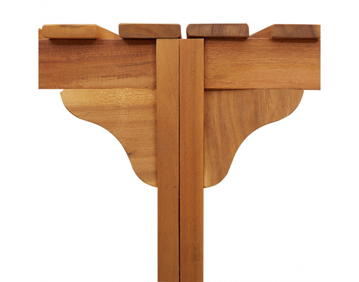 Sonata H Около джакузи полукръг 252x111.5x55.5 см от масивна акациева дървесина