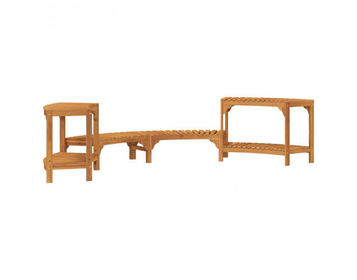 Sonata H Около джакузи полукръг 252x111.5x55.5 см от масивна акациева дървесина