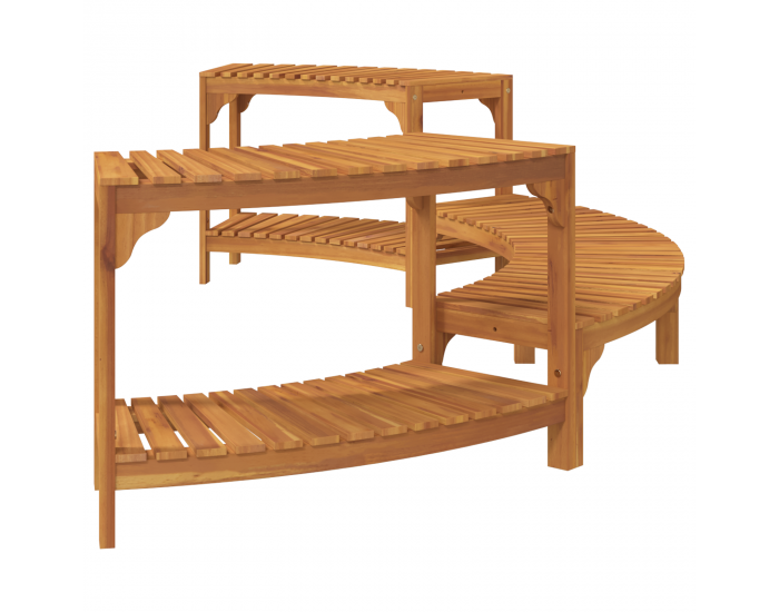 Sonata H Около джакузи полукръг 252x111.5x55.5 см от масивна акациева дървесина