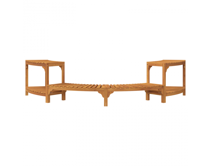 Sonata H Около джакузи полукръг 252x111.5x55.5 см от масивна акациева дървесина