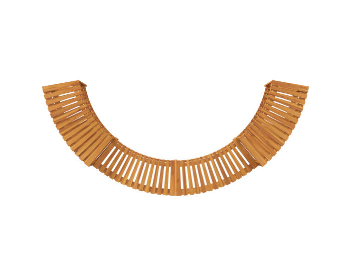 Sonata H Около джакузи полукръг 252x111.5x55.5 см от масивна акациева дървесина