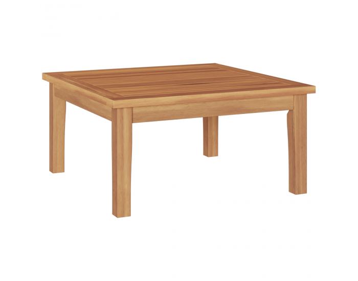 Комплект от 5 части градински пейки с възглавници от масивно дърво тиково