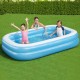 Bestway Семеен правоъгълен надуваем басейн 262x175x51 см синьо и бяло Bestway Семеен правоъгълен надуваем басейн 262x175x51 см синьо и бяло