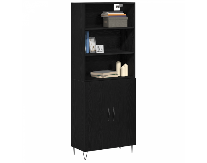 Sonata H Висок шкаф Черен дъб 69.5x34x180 см