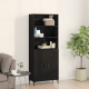 Sonata H Висок шкаф Черен дъб 69.5x34x180 см Инжинерна дървесина