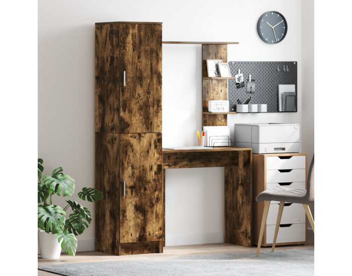 Sonata H Бюро с съхранение Опушен дъб Инженерна дървесина