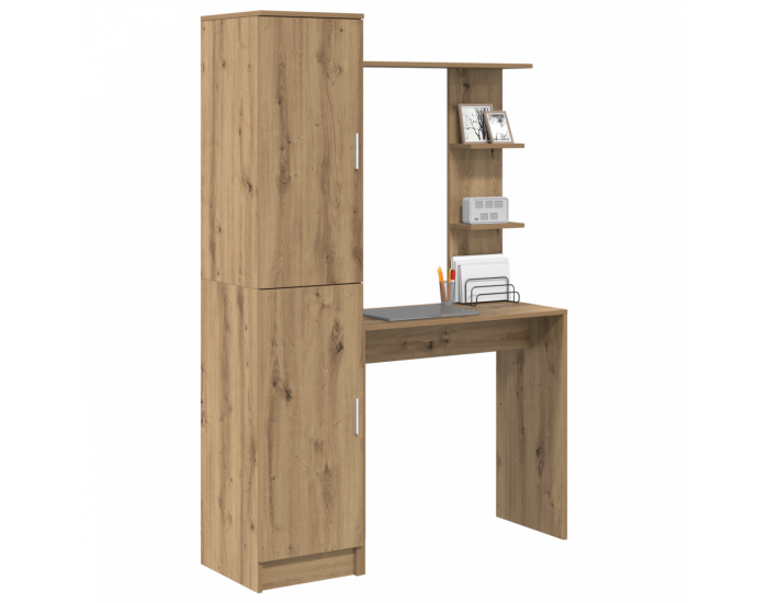 Sonata H Маса с място за съхранение, артистичен дъб, инженерна дървесина