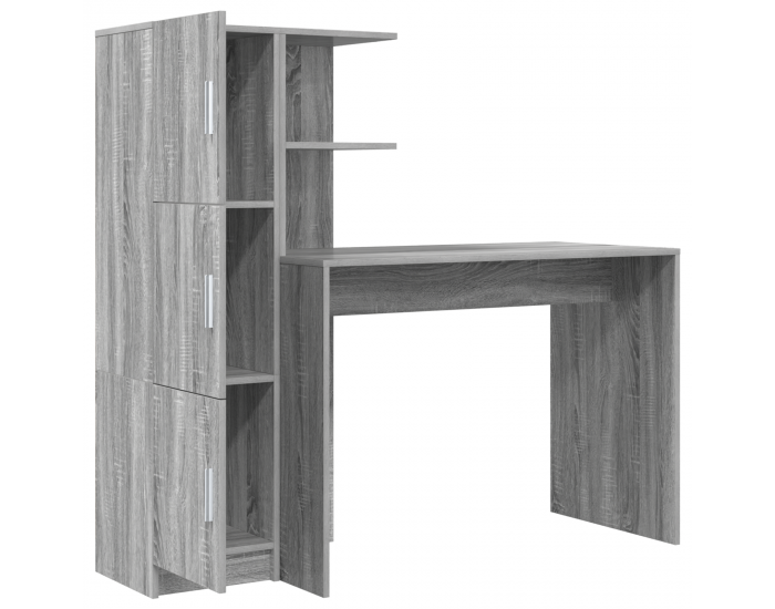 Sonata H работна маса с място за съхранение Сиво Sonoma Инженерна дървесина