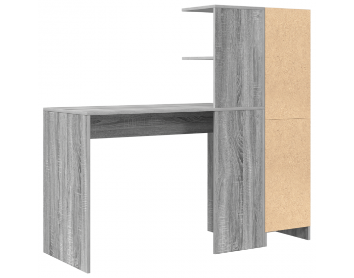 Sonata H работна маса с място за съхранение Сиво Sonoma Инженерна дървесина