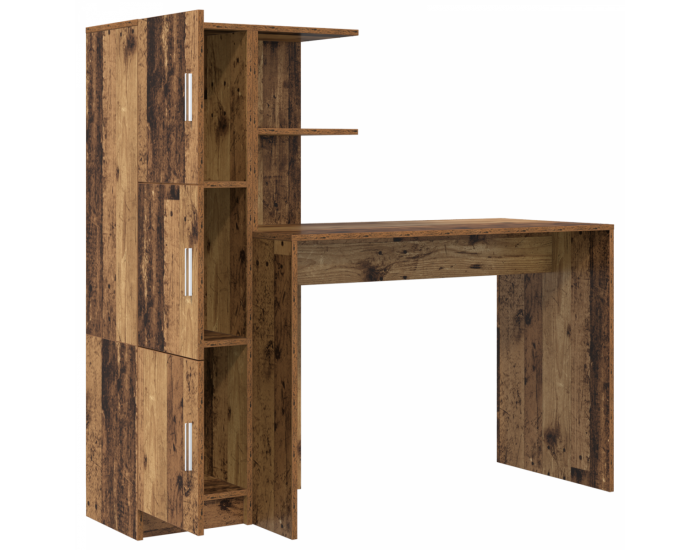 Sonata H Деск с Съхранение Стара Дървесина Инженерна Дървесина