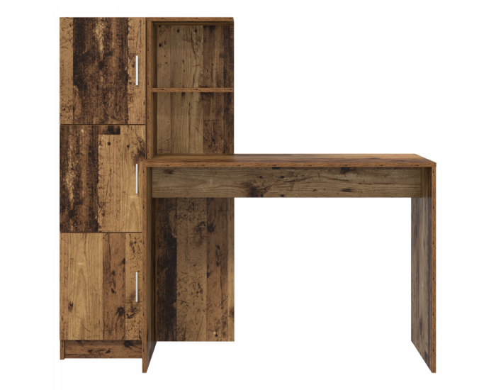 Sonata H Деск с Съхранение Стара Дървесина Инженерна Дървесина