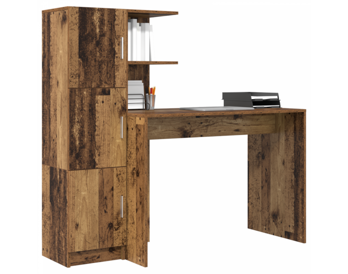 Sonata H Деск с Съхранение Стара Дървесина Инженерна Дървесина