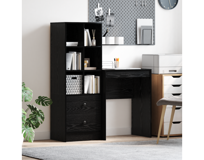 Sonata H Бюро с място за съхранение Черен дъб Инженерно дърво