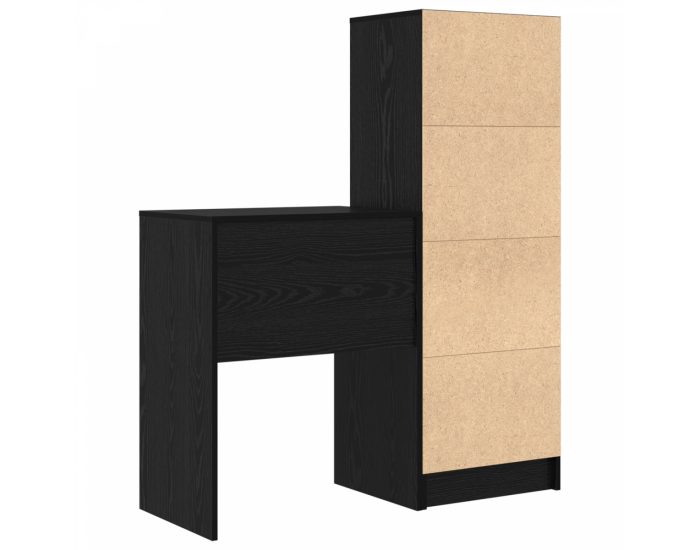 Sonata H Бюро с място за съхранение Черен дъб Инженерно дърво