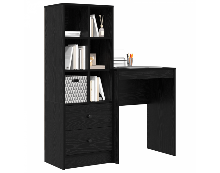 Sonata H Бюро с място за съхранение Черен дъб Инженерно дърво
