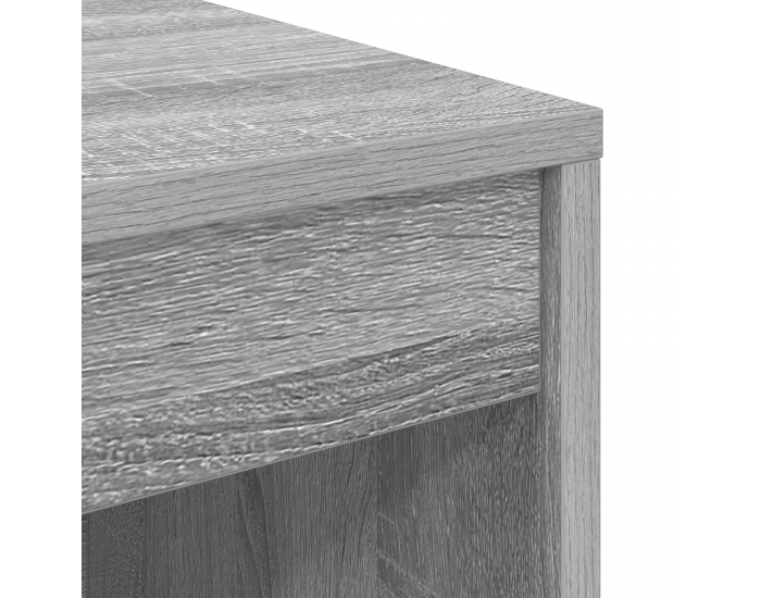 Sonata H Работна маса с места за съхранение Сива Sonoma Инженерна Дървесина