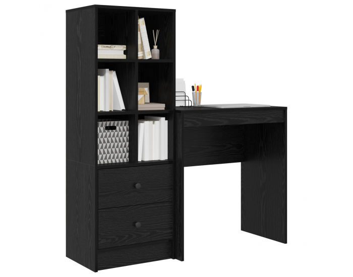 Sonata H Бюро с хранилище черен дъб инженерна дървесина