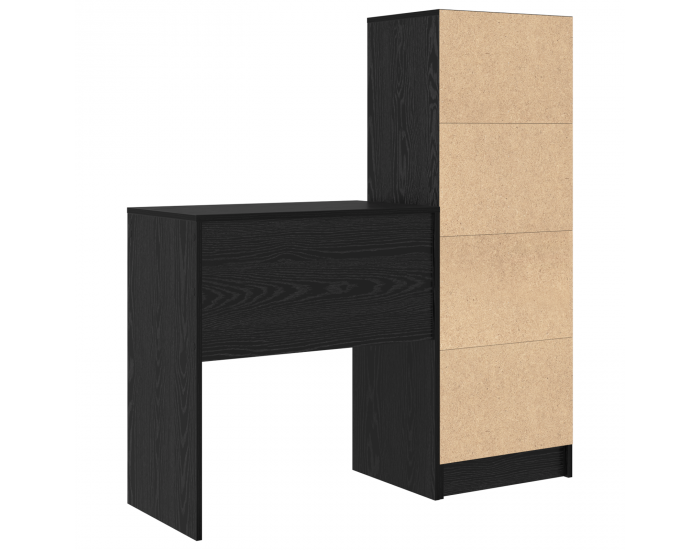 Sonata H Бюро с хранилище черен дъб инженерна дървесина