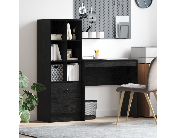 Sonata H Бюро с място за съхранение Черен дъб Инженерна дървесина