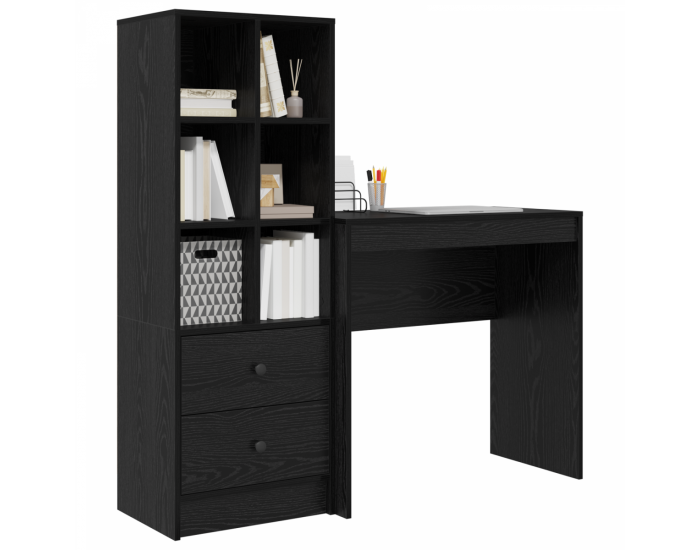 Sonata H Бюро с място за съхранение Черен дъб Инженерна дървесина