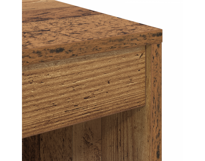 Sonata H Бюро с място за съхранение, Старо дърво, Инженерна дървесина