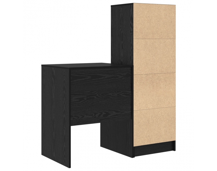 Sonata H Стол с място за съхранение черен дъб инженерна дървесина