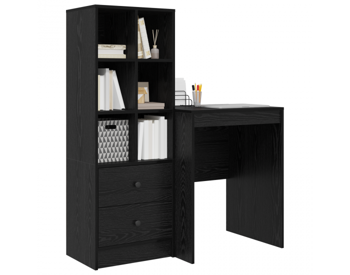 Sonata H Стол с място за съхранение черен дъб инженерна дървесина