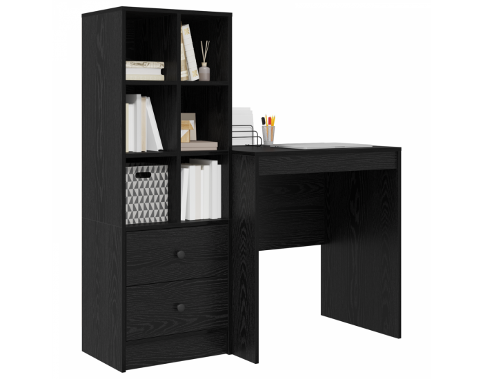 Sonata H Масата със съхранение Черен дъб Инженерна дървесина