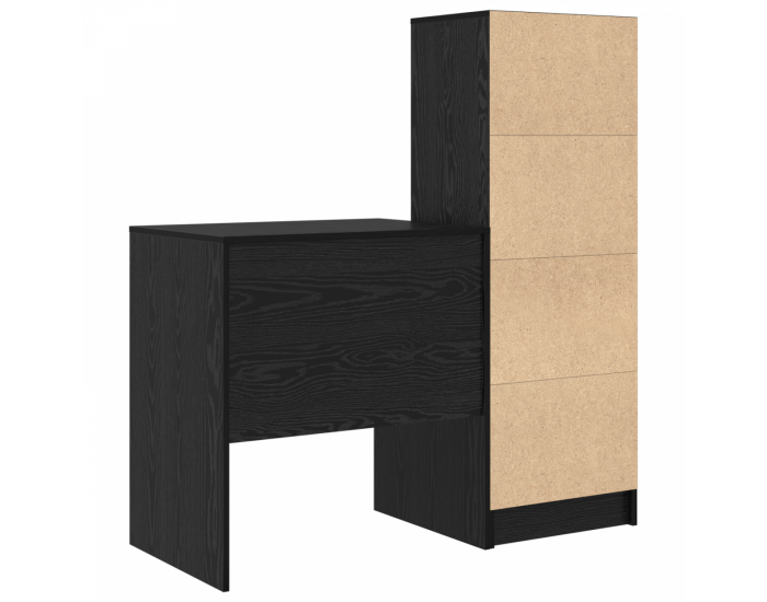 Sonata H Масата със съхранение Черен дъб Инженерна дървесина