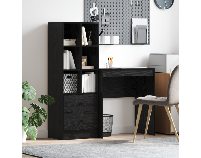 Sonata H Плот с място за съхранение Черен дъб Инженерна дървесина