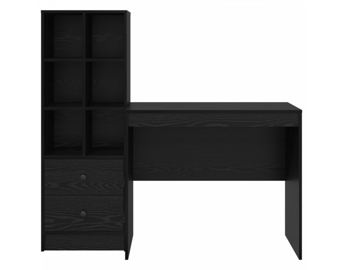 Sonata H Плот с място за съхранение Черен дъб Инженерна дървесина