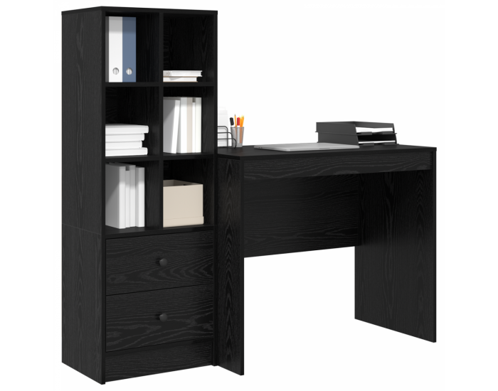 Sonata H Плот с място за съхранение Черен дъб Инженерна дървесина