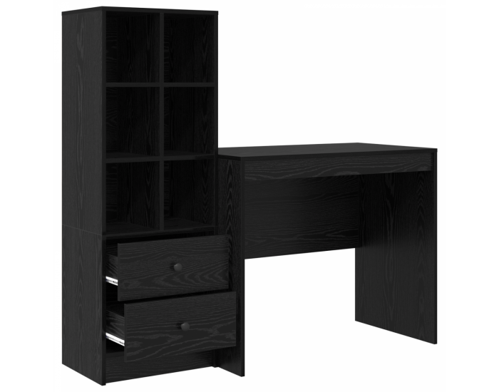 Sonata H Плот с място за съхранение Черен дъб Инженерна дървесина