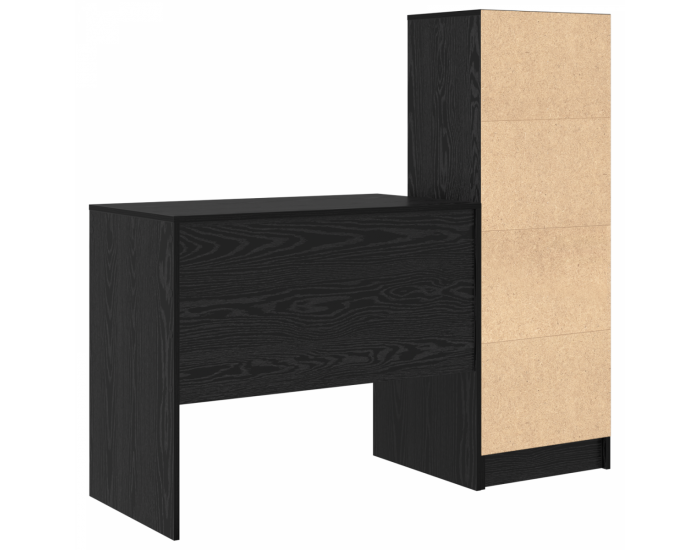 Sonata H Плот с място за съхранение Черен дъб Инженерна дървесина