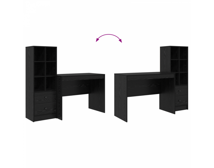 Sonata H Плот на със съхранение Черен дъб Инженерна дървесина