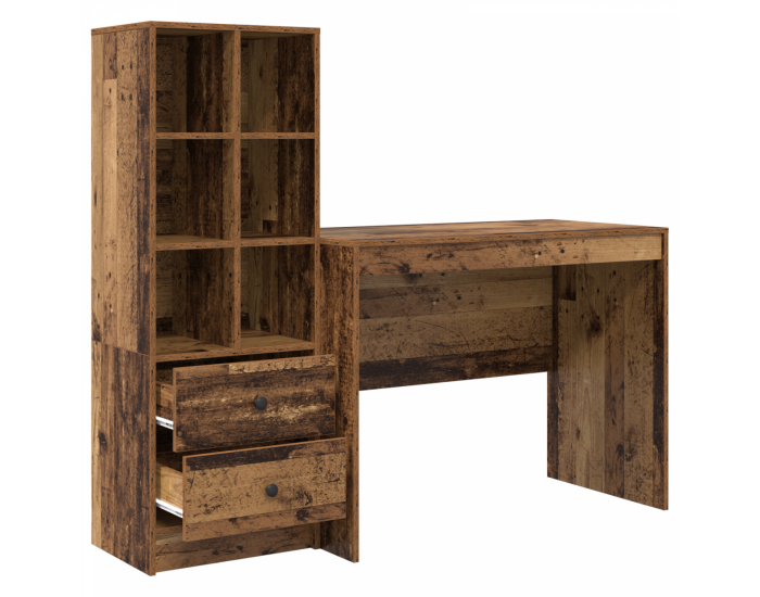 Sonata H Бюро с съхранение Старо дърво Инженерна дървесина