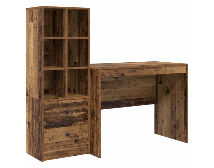 Sonata H Бюро с съхранение Старо дърво Инженерна дървесина