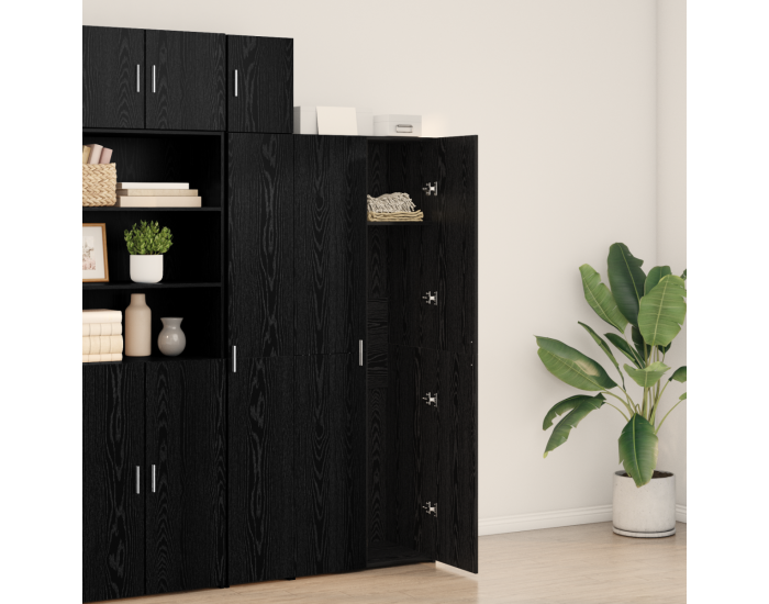 Sonata H Висок шкаф Черен дъб 70x42.5x185 см Инженерна дървесина